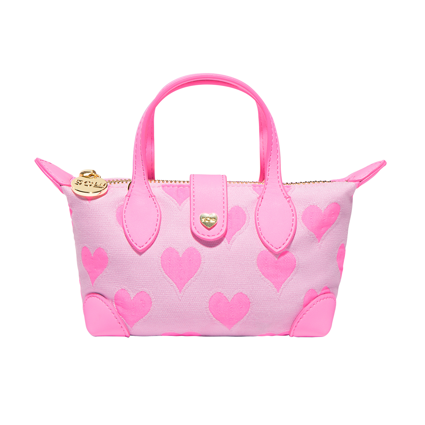 Heart Jacquard Pouchette Crossbody Bag