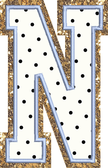 Jumbo Blanc Dot Varsity Letter Patch - Stoney Clover Lane
