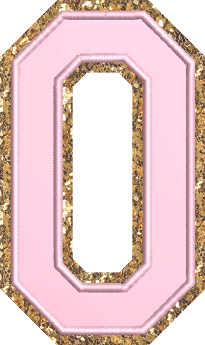 Jumbo Flamingo Glitter Varsity Letter Patch