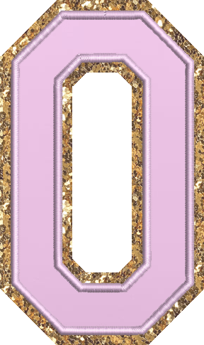 Jumbo Grape Glitter Varsity Letter Patch