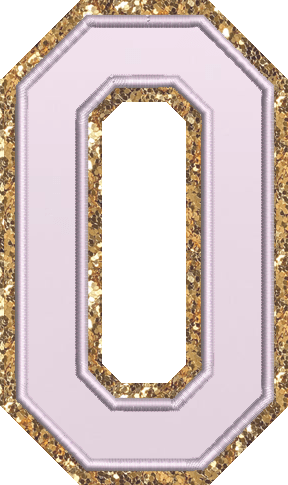 Jumbo Lilac Glitter Varsity Letter Patch