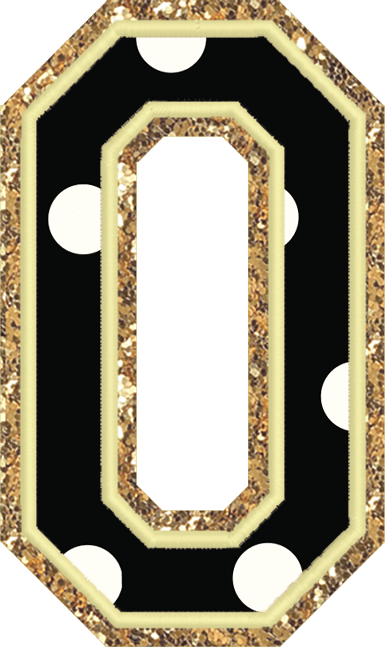 Jumbo Noir Dot Varsity Letter Patch - Stoney Clover Lane