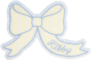 Banana Stripe Bow Patch