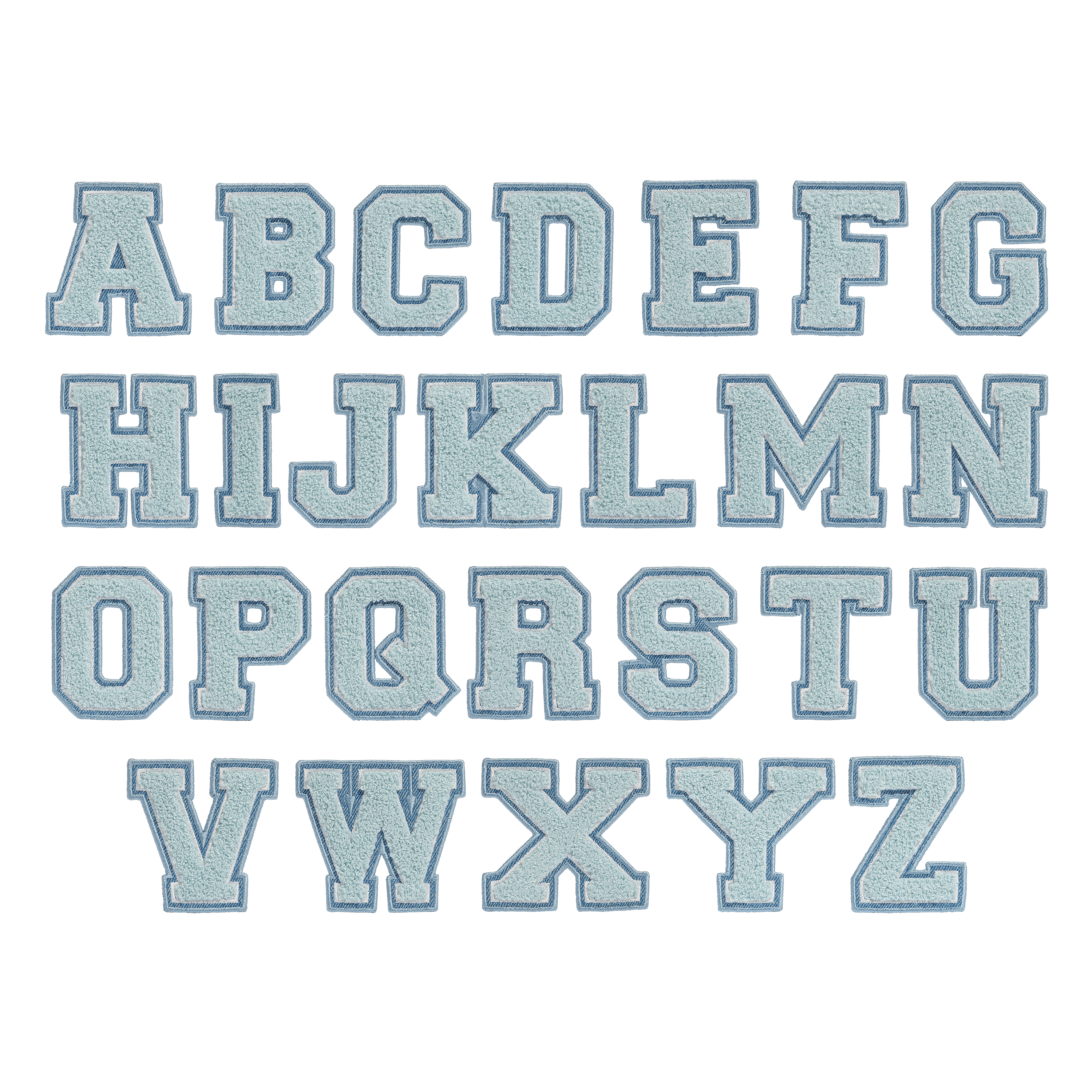 Sky Denim Varsity Letter Patch
