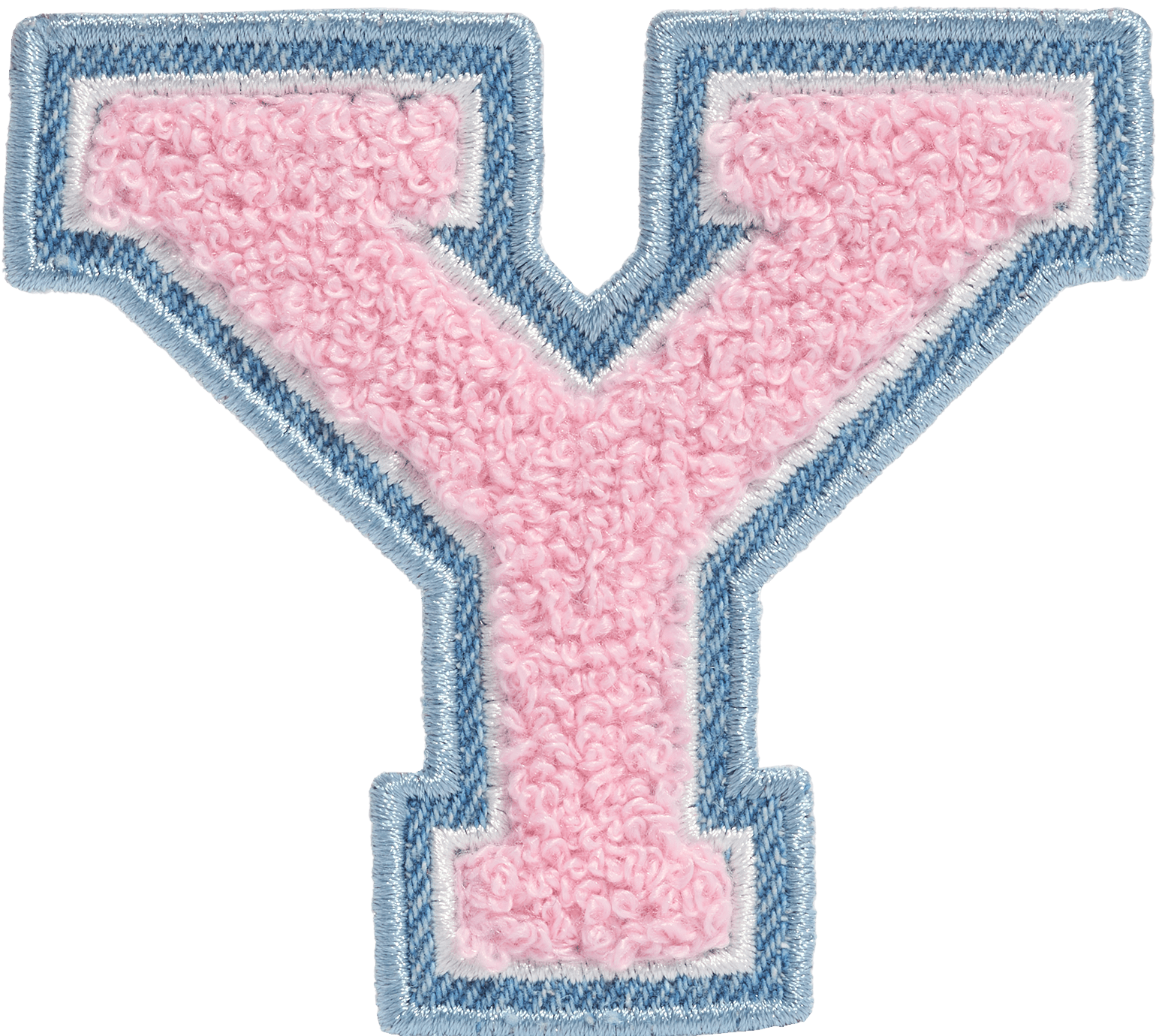 Flamingo Denim Varsity Letter Patch