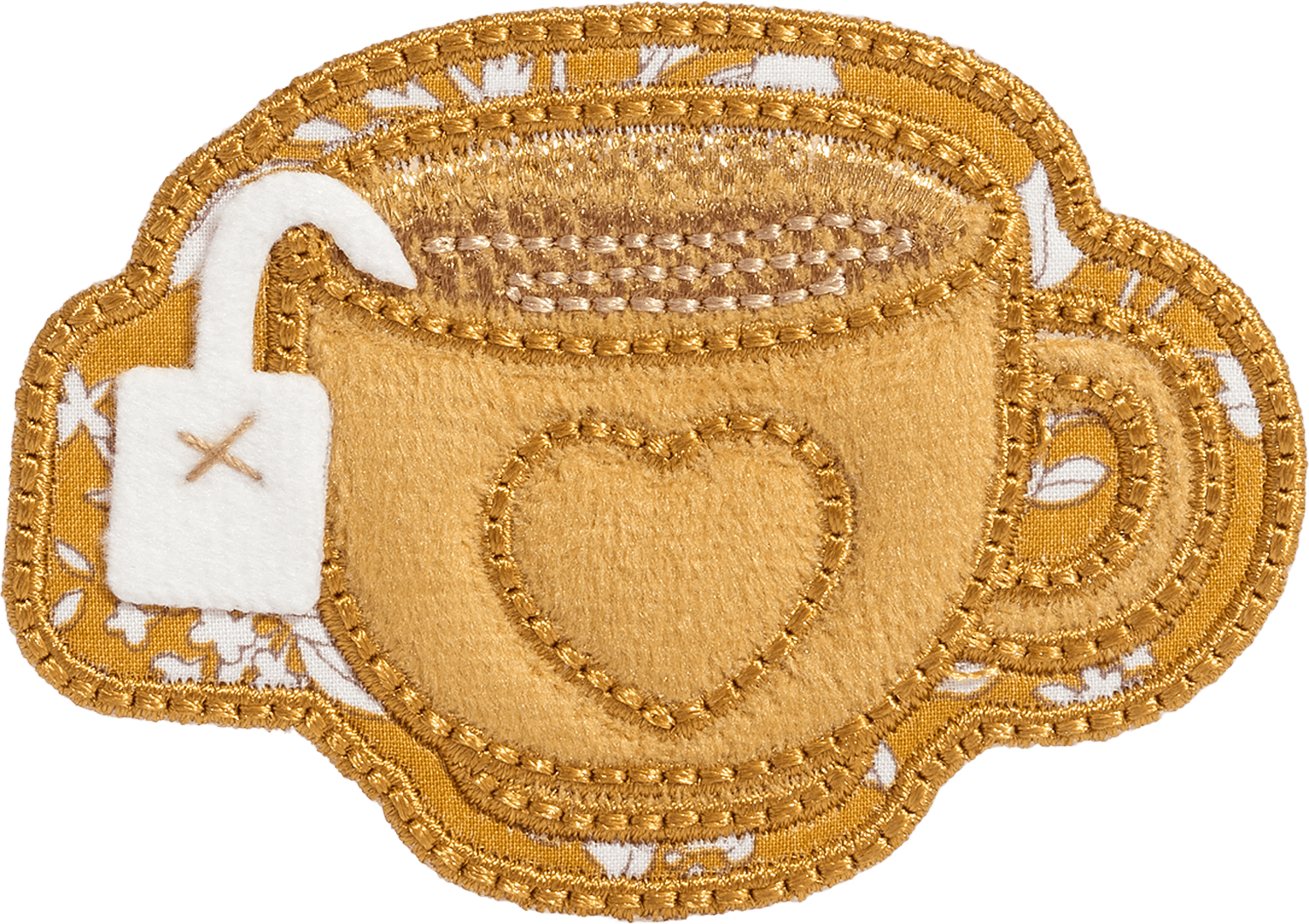 Teacup Patch Made with Liberty Fabric