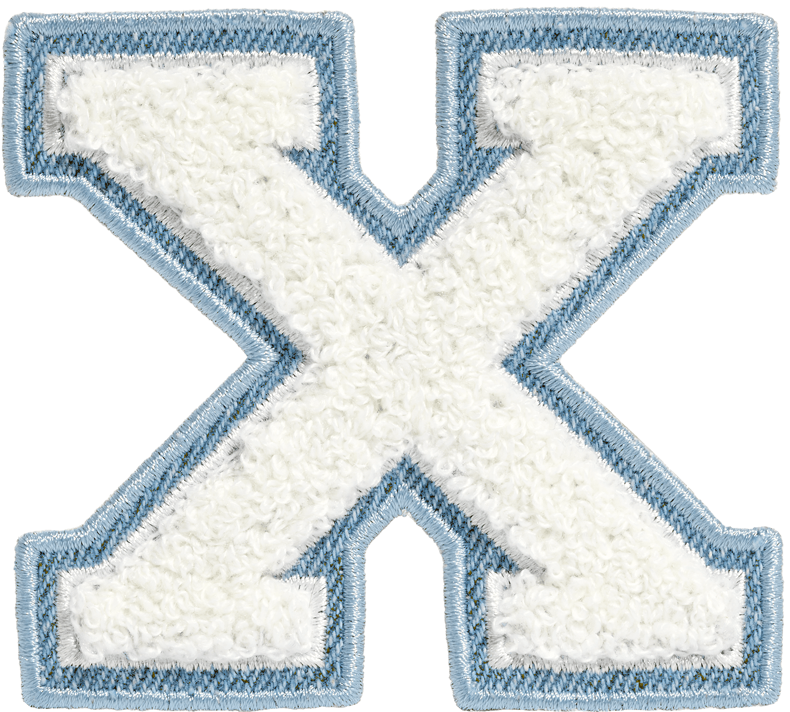 Blanc Denim Varsity Letter Patch