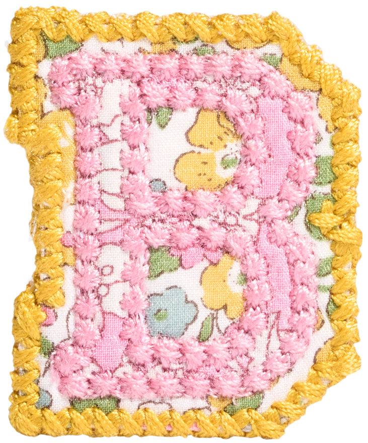 Letter Patch Made with Liberty Fabric