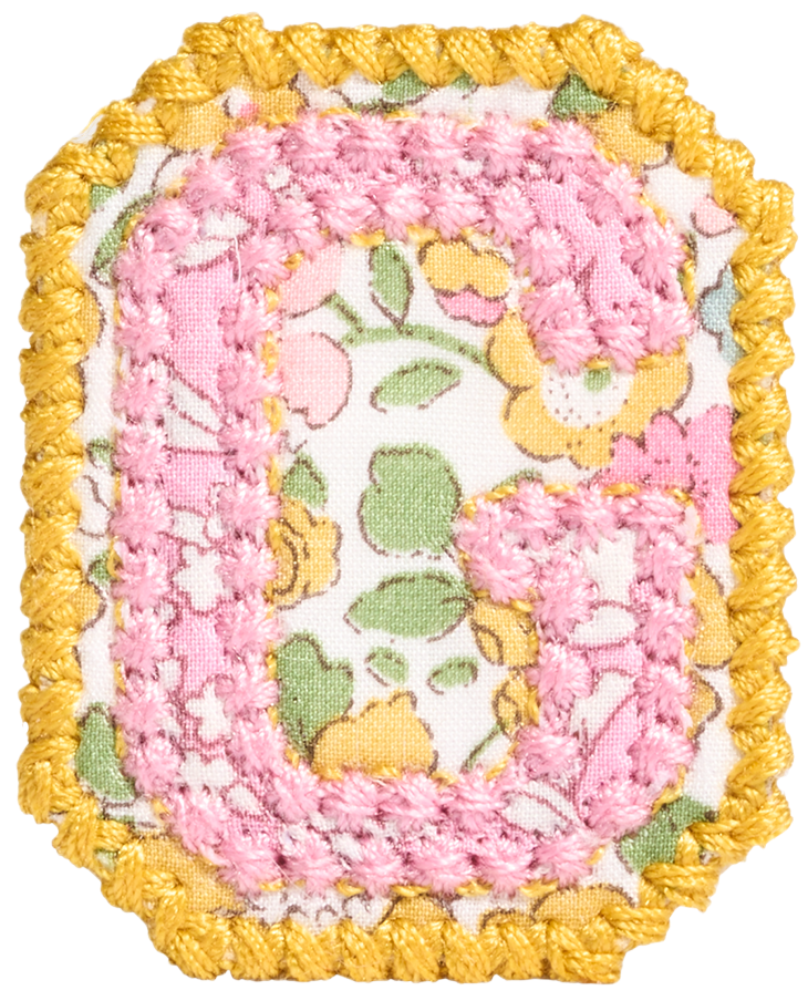 Letter Patch Made with Liberty Fabric