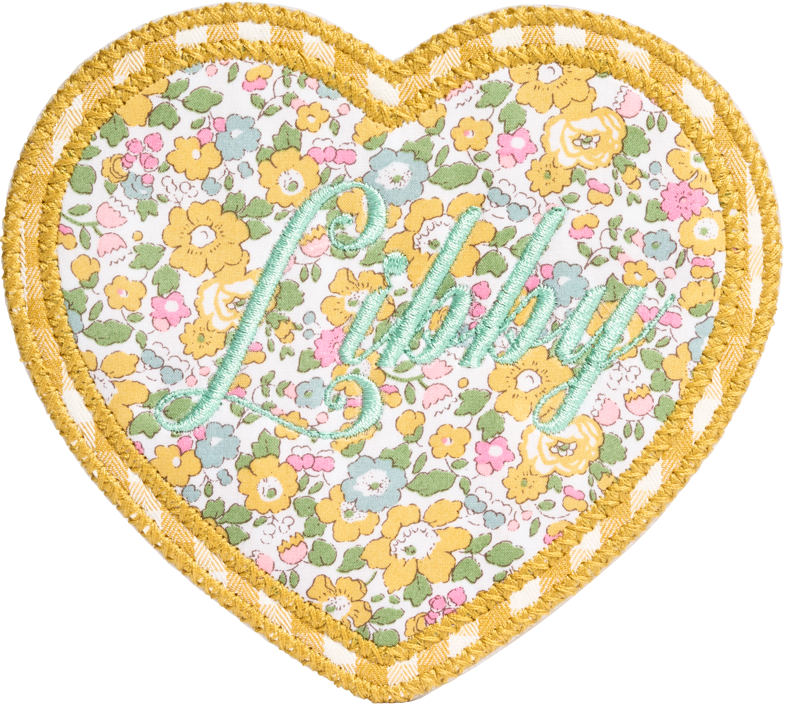 Customizable Heart Patch Made with Liberty Fabric