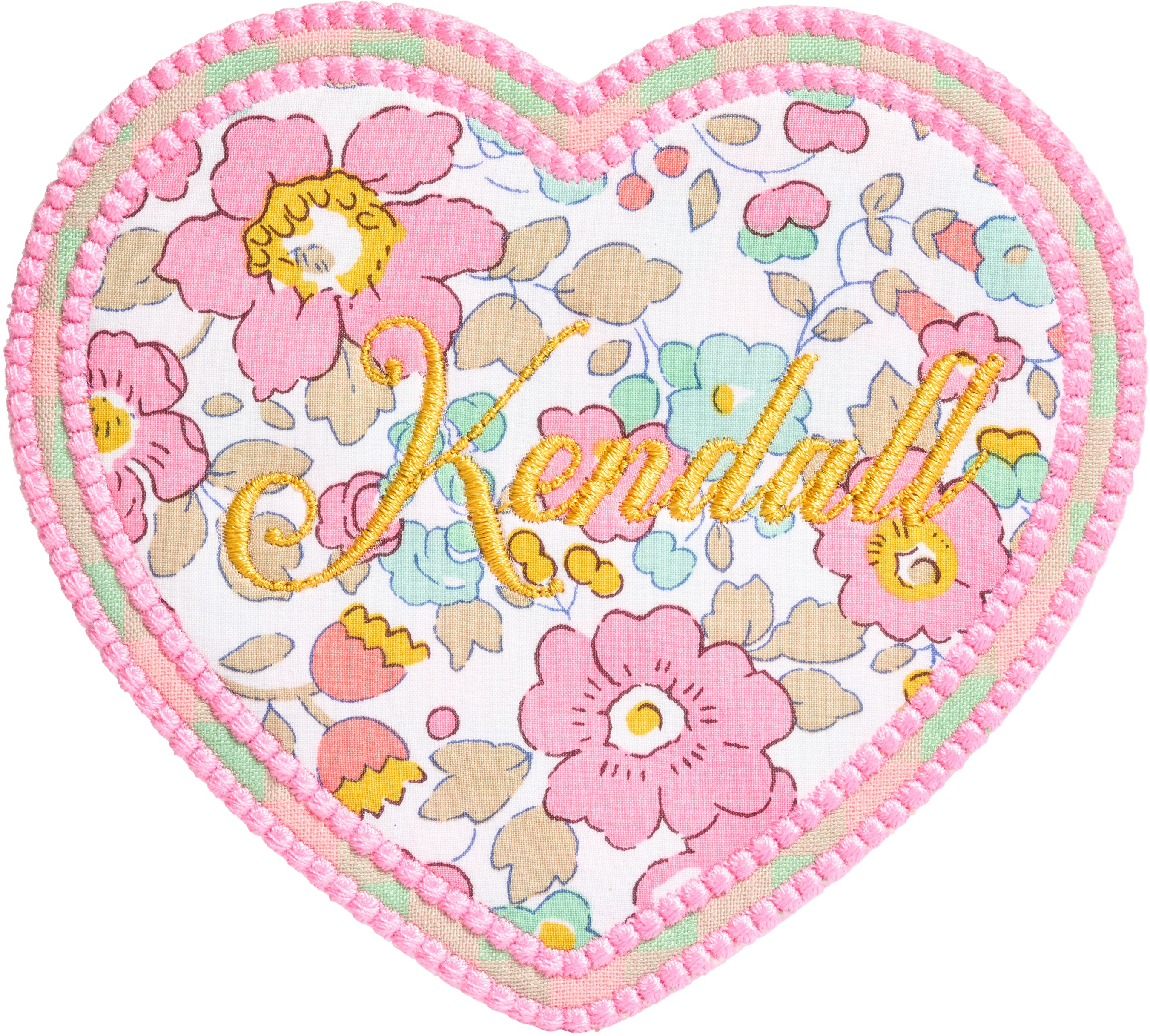 Customizable Heart Patch Made with Liberty Fabric