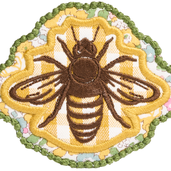 Bumblebee Patch Made with Liberty Fabric
