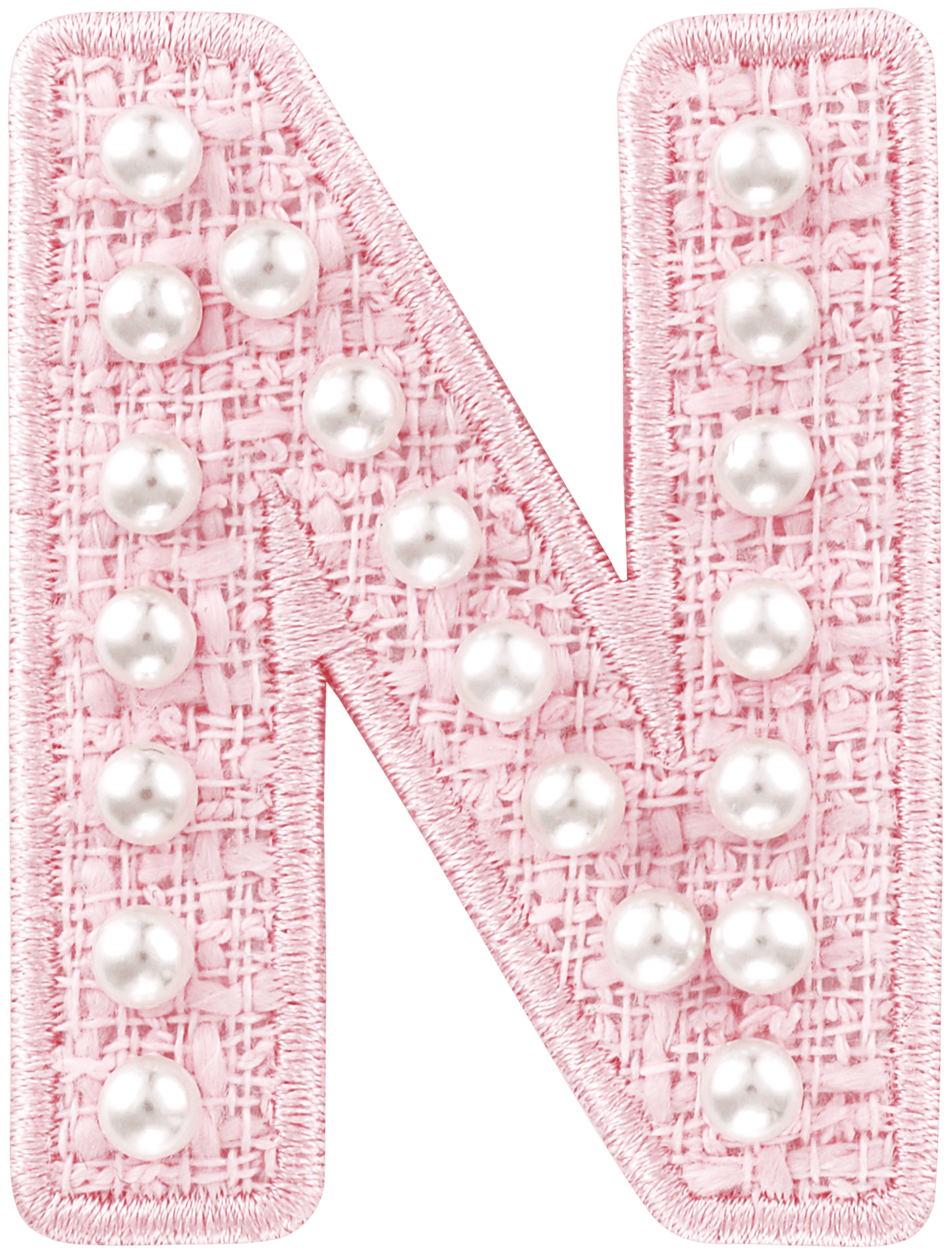 Pink Pearl Letter Patch
