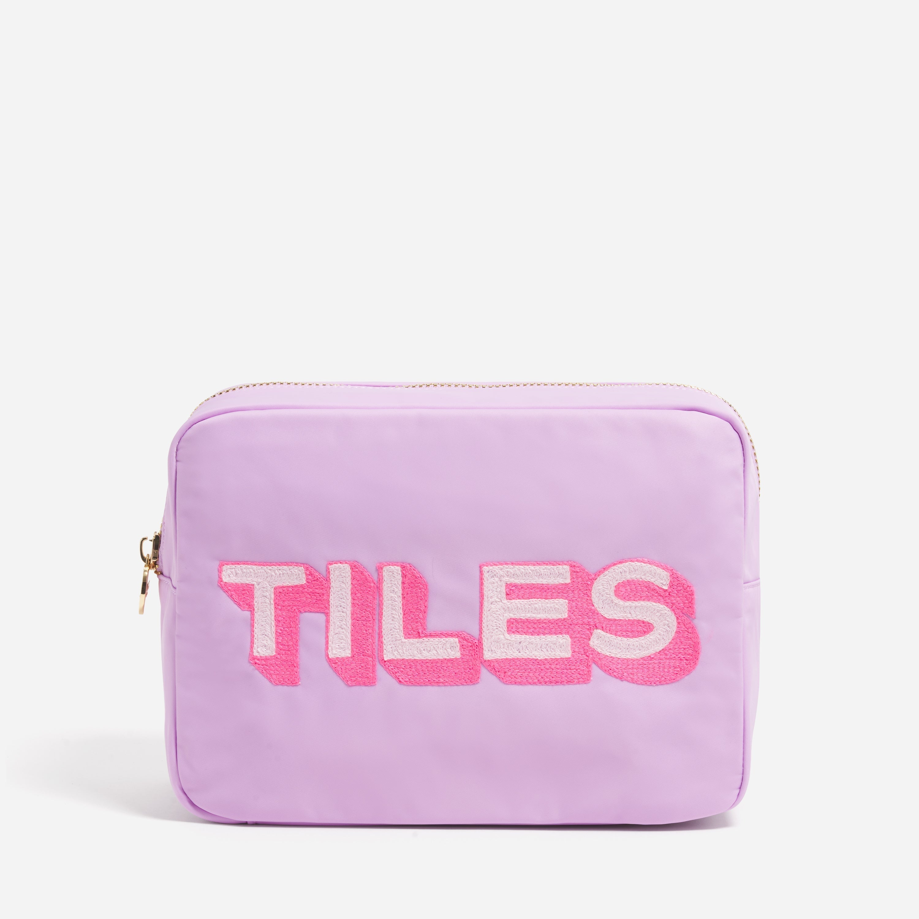 Hand Embroidered Tiles Large Pouch