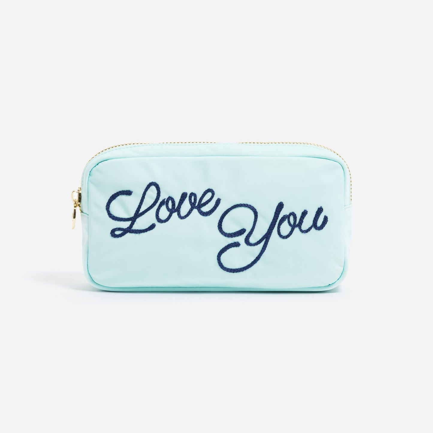 Hand Embroidered Custom 2 Word Small Pouch