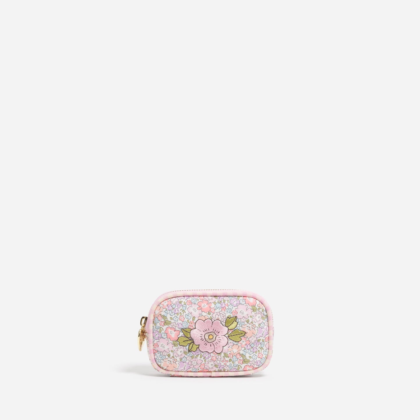 Micro Pouch Made with Liberty Fabric with Embroidery - Stoney Clover Lane