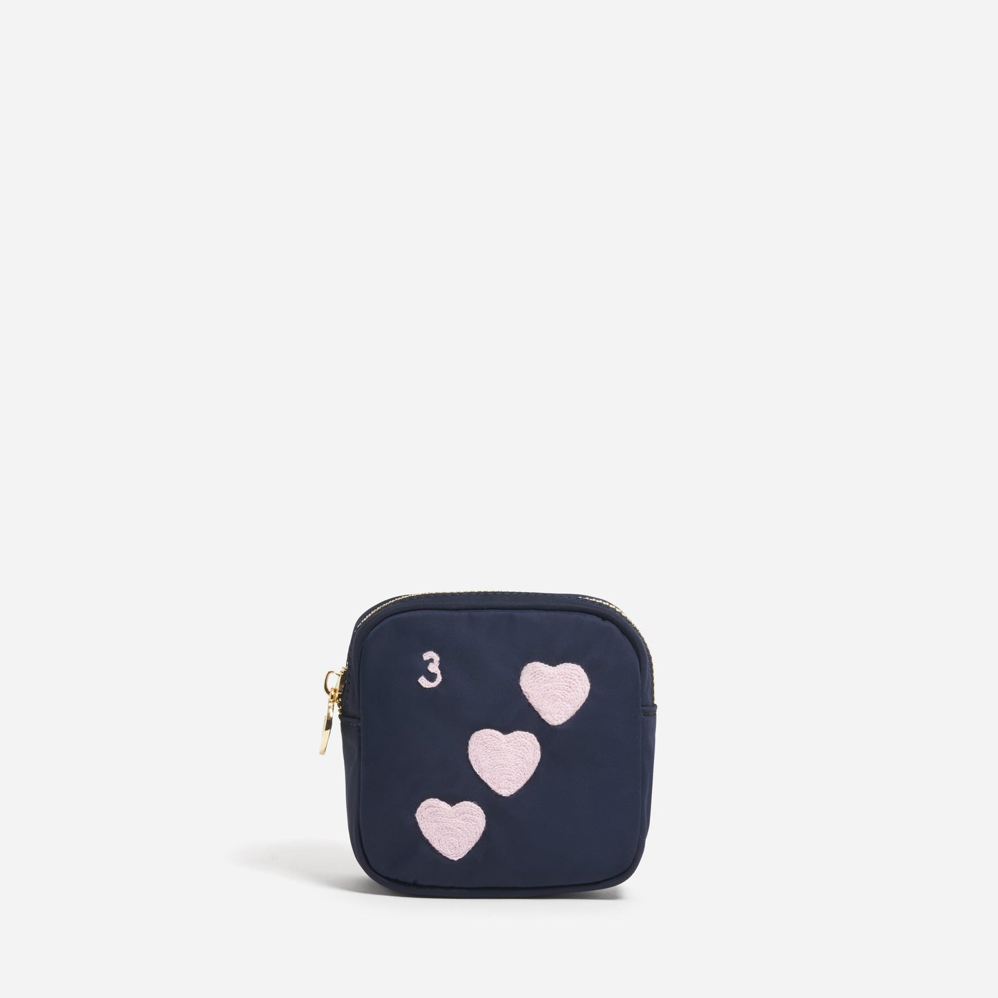 Hand Embroidered Playing Card Mini Pouch