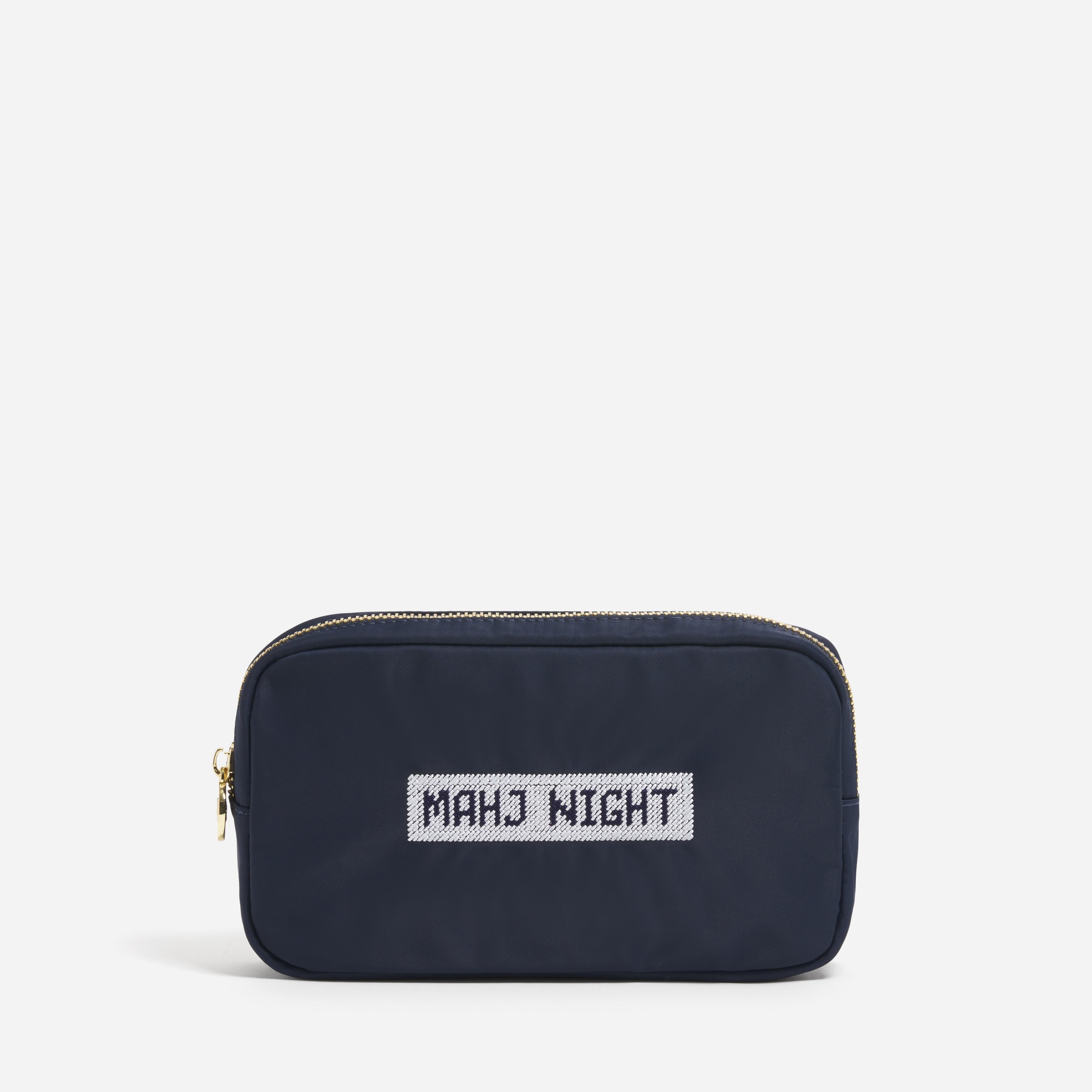 Mahj Night Embroidered Small Pouch