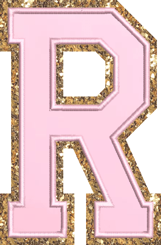 Jumbo Flamingo Glitter Varsity Letter Patch