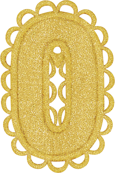 Gold Scalloped Letter Patch