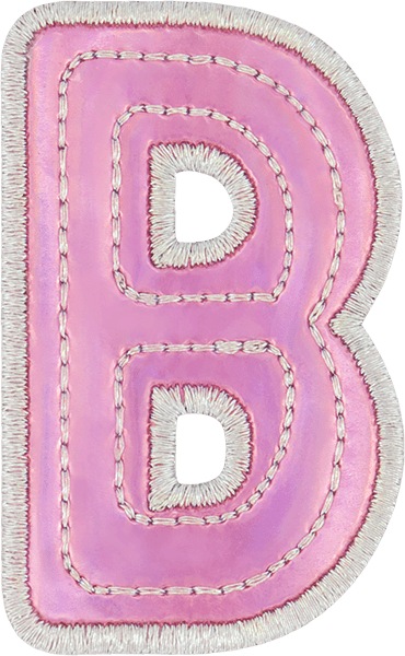 Pink Iridescent Letter Patch