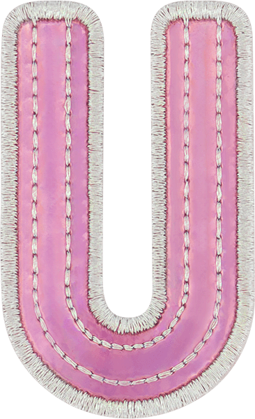 Pink Iridescent Letter Patch