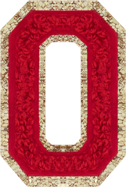 Ruby Glitter Varsity Letter Patch