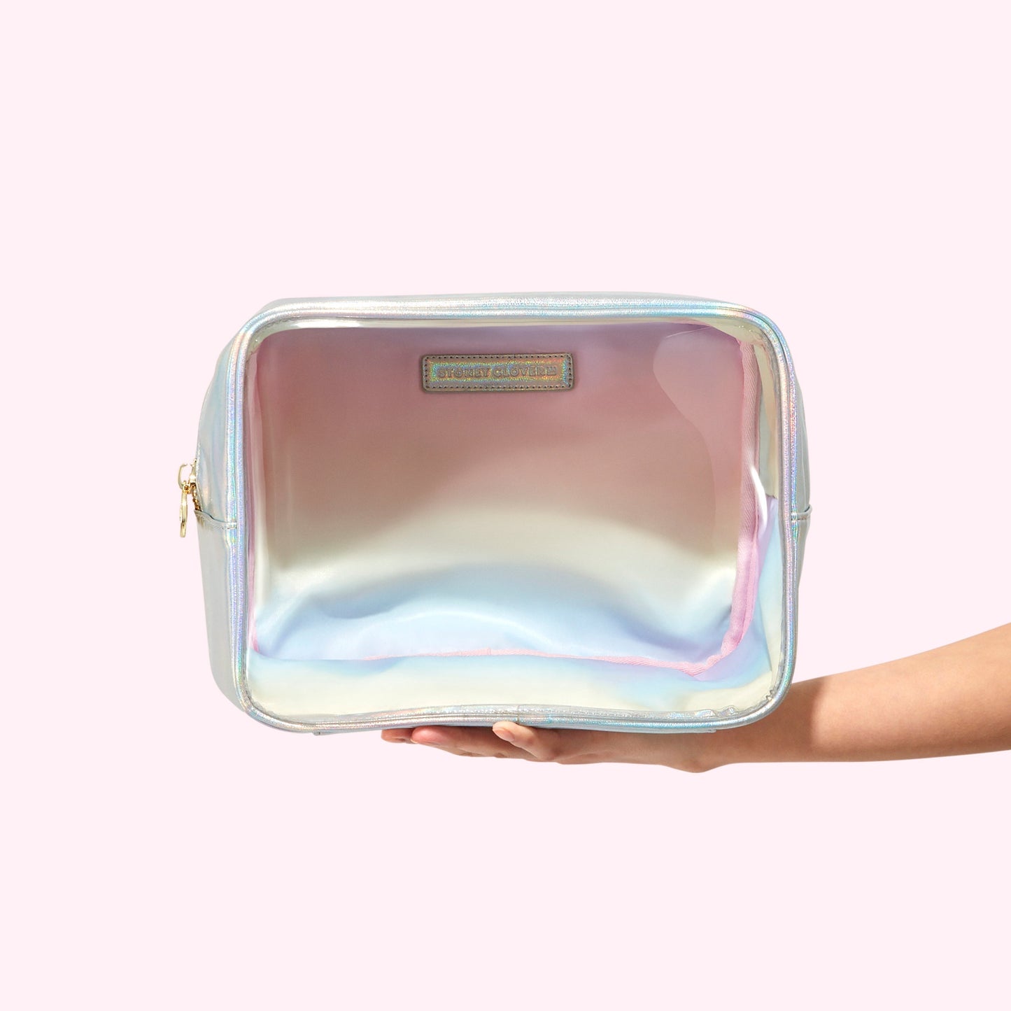 Shimmer Clear Front Large Pouch