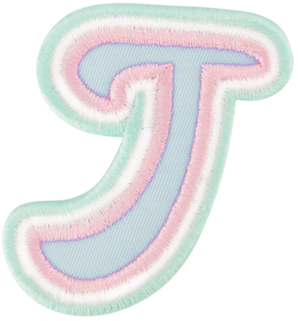 Nylon Pastel Letter Patch