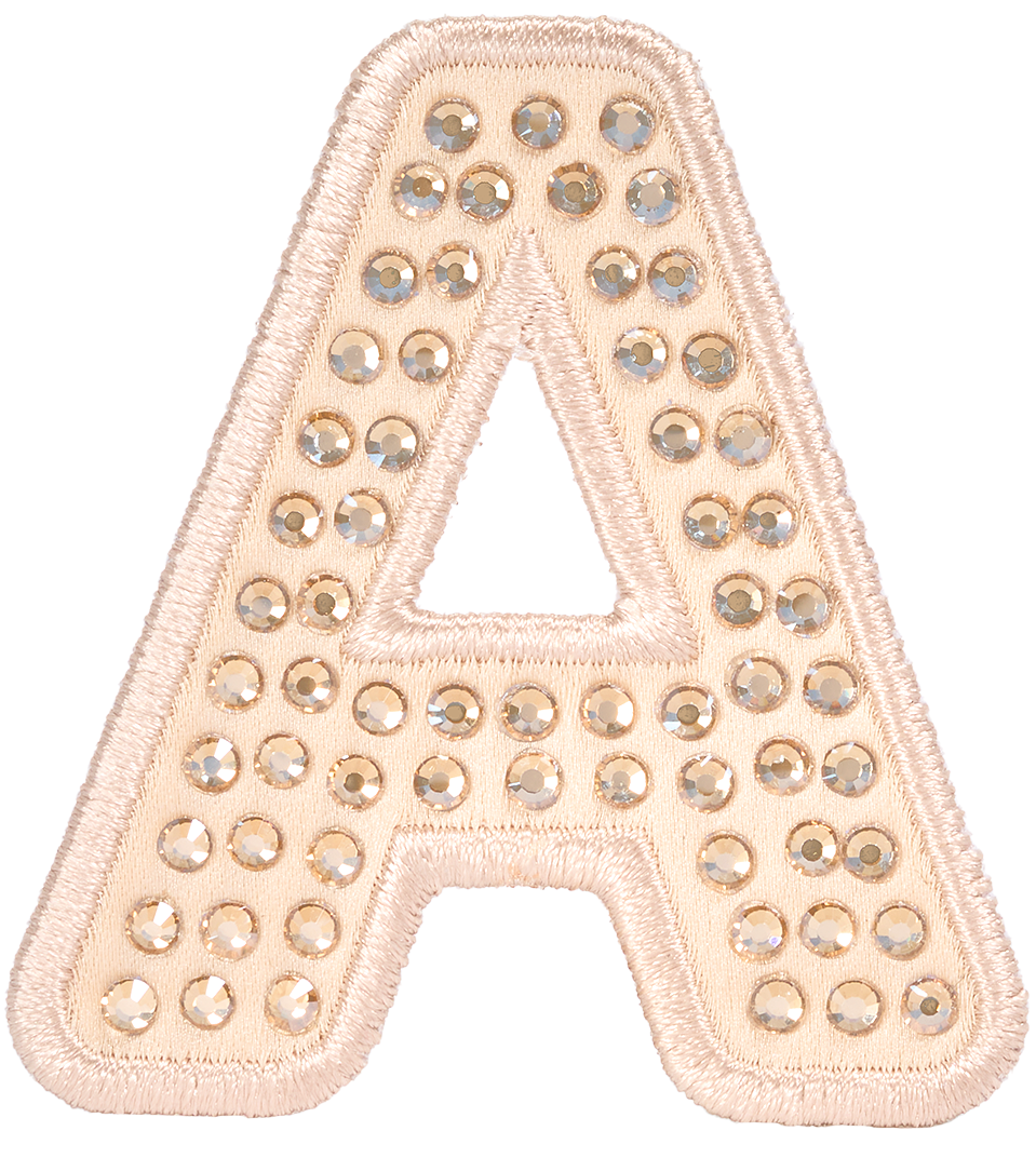 Sand Sparkle Letter Patch