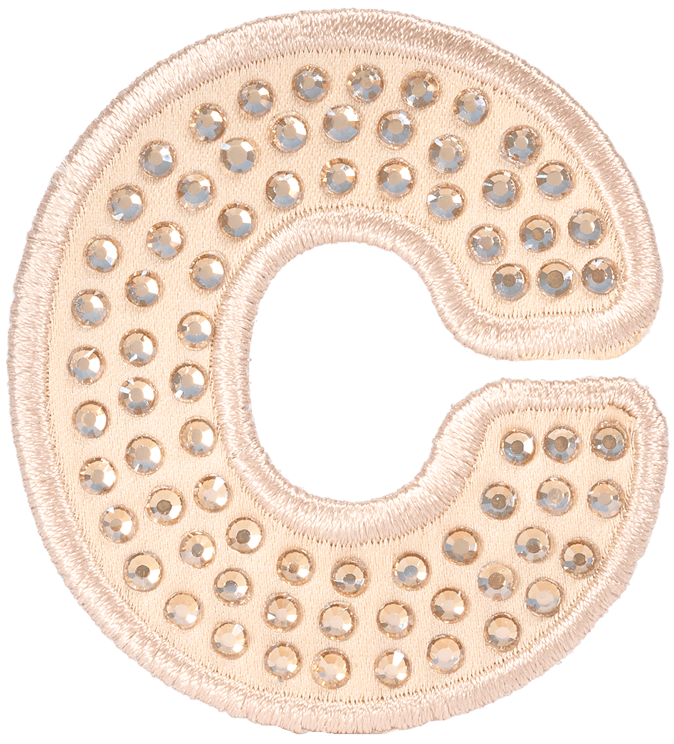 Sand Sparkle Letter Patch