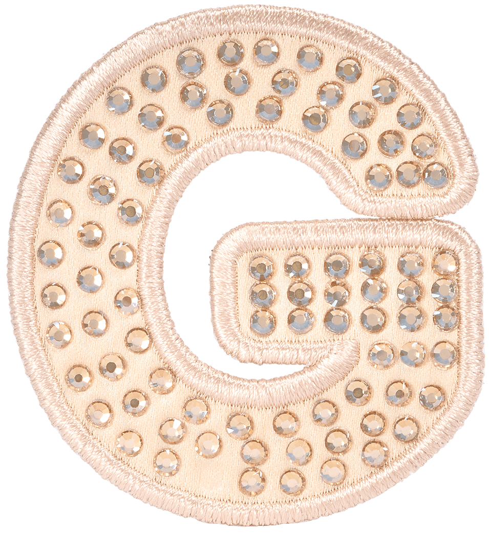 Sand Sparkle Letter Patch
