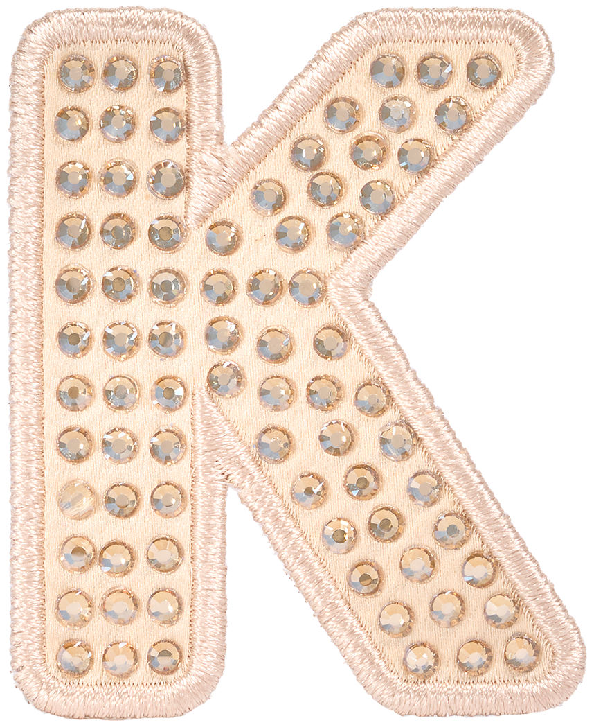 Sand Sparkle Letter Patch