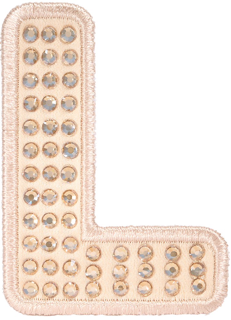 Sand Sparkle Letter Patch
