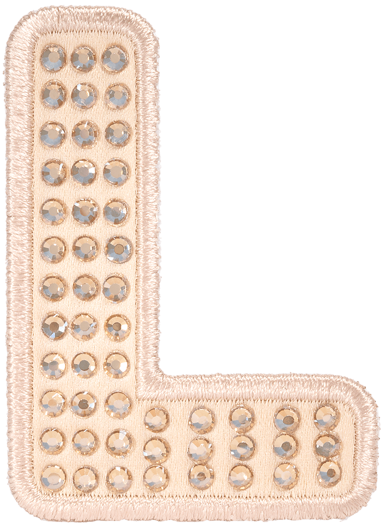 Sand Sparkle Letter Patch