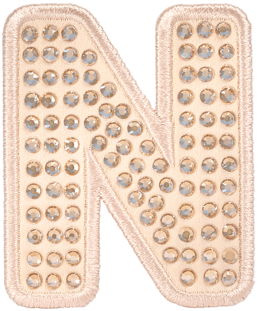 Sand Sparkle Letter Patch