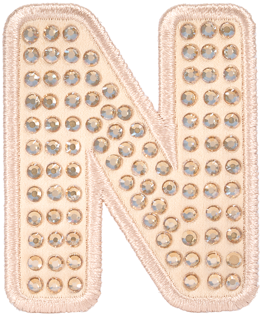 Sand Sparkle Letter Patch