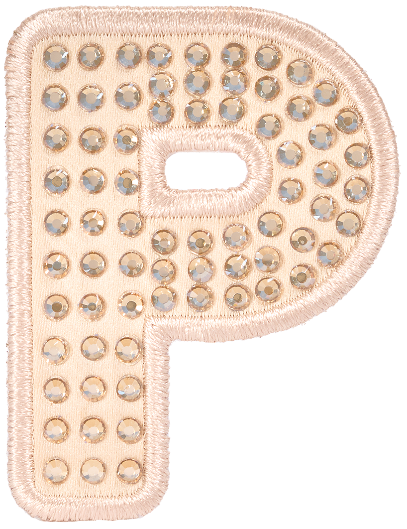 Sand Sparkle Letter Patch