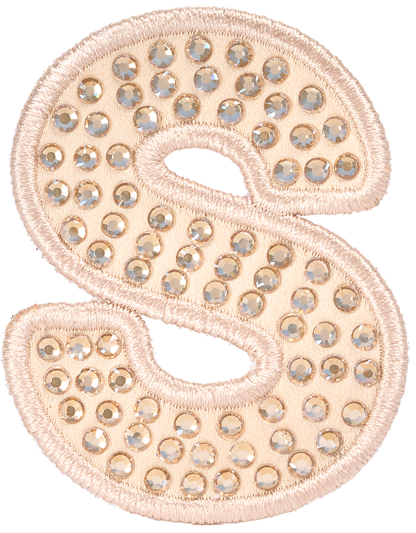 Sand Sparkle Letter Patch