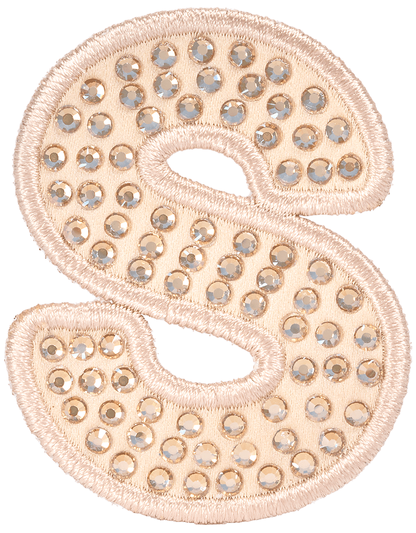 Sand Sparkle Letter Patch