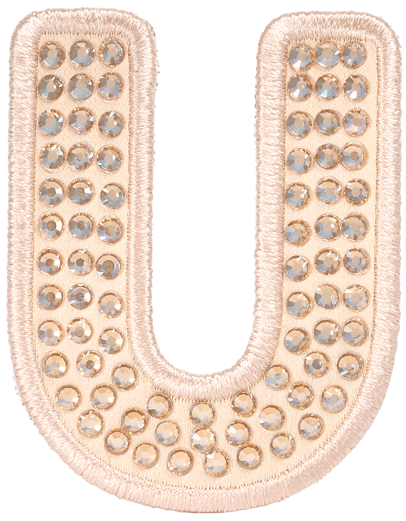 Sand Sparkle Letter Patch