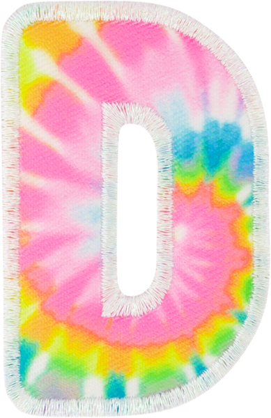 Tie Dye Letter Patches