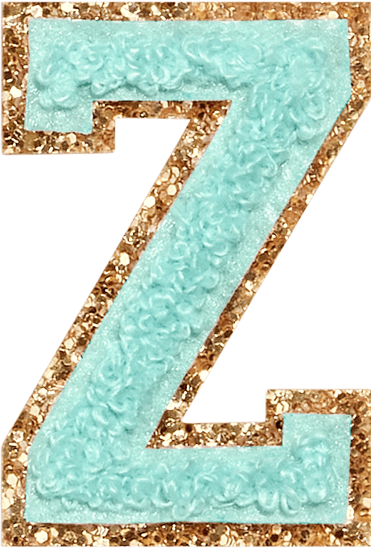 Cotton Candy Glitter Varsity Letter Patch