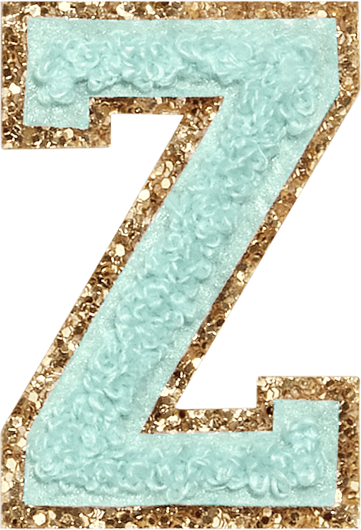 Cotton Candy Glitter Varsity Letter Patch