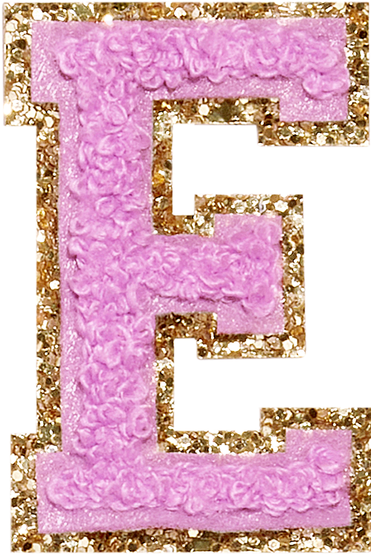 Grape Glitter Varsity Letter Patch