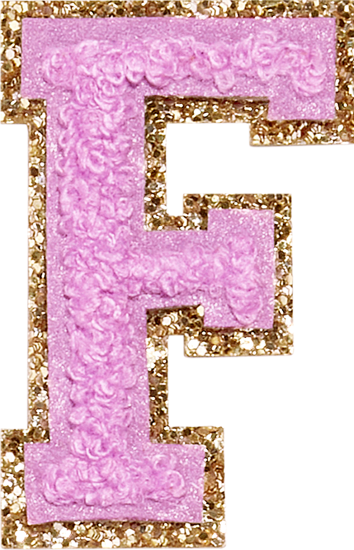 Grape Glitter Varsity Letter Patch