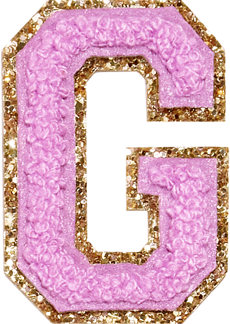 Grape Glitter Varsity Letter Patch