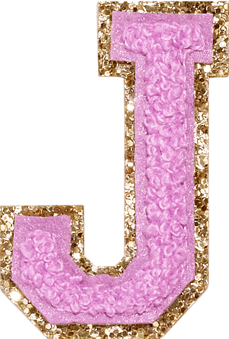 Grape Glitter Varsity Letter Patch