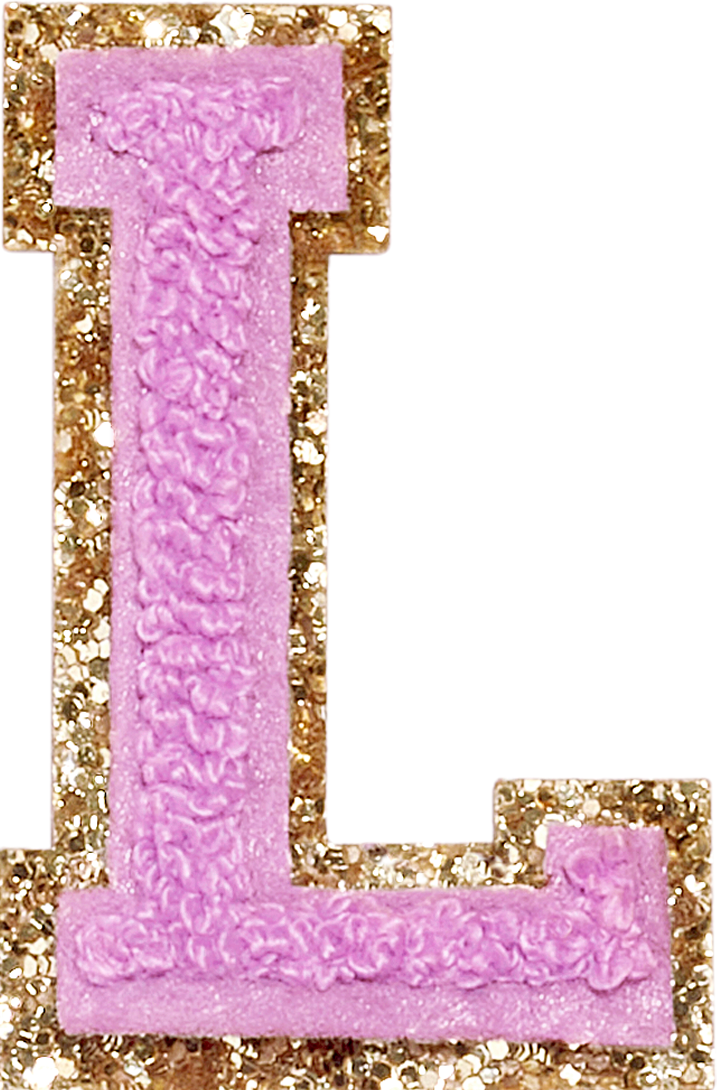 Grape Glitter Varsity Letter Patch