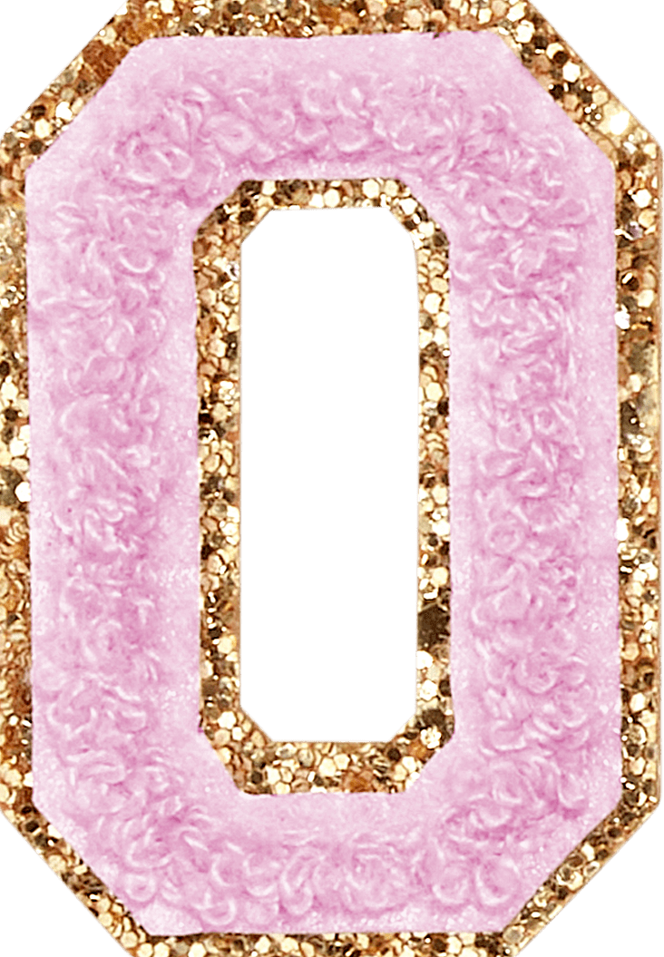 Lilac Glitter Varsity Letter Patch